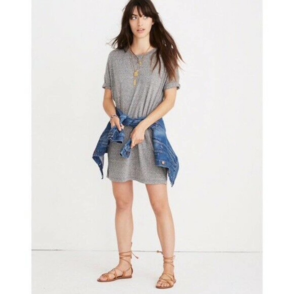 Madewell Heather Gray Oversized Tee Dress Medium
